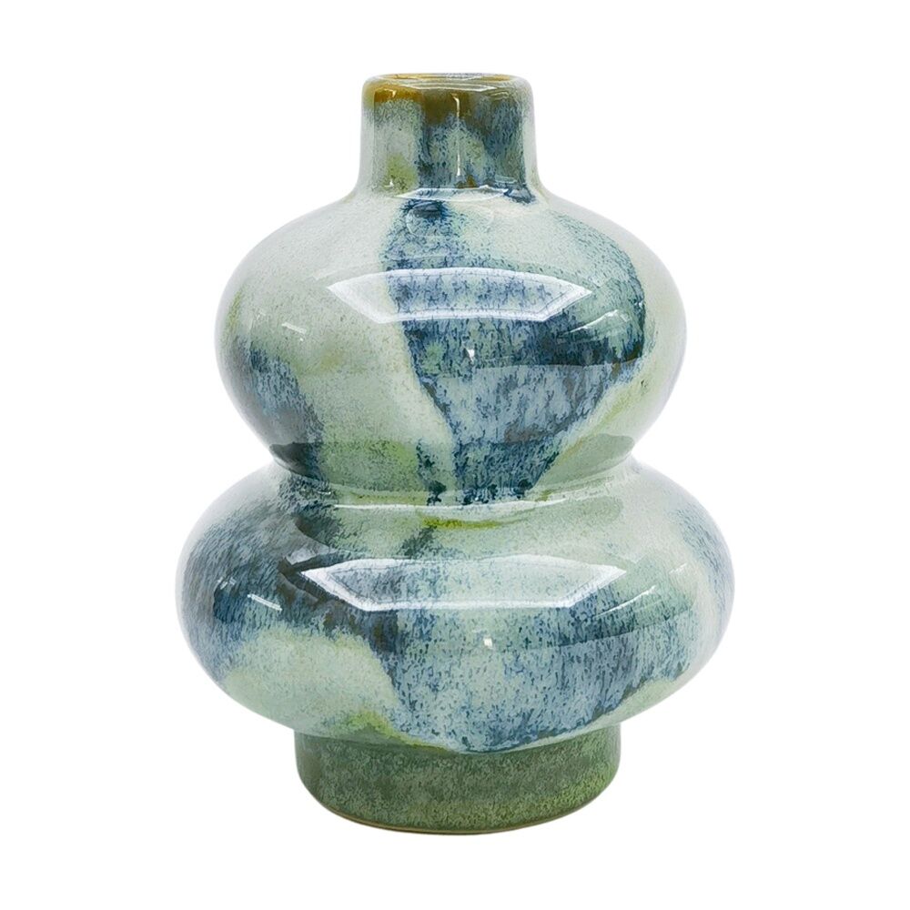 Urban Bronte Bud Flower Vase Ceramic Green 12cm Decorative Shelf Home Decor
