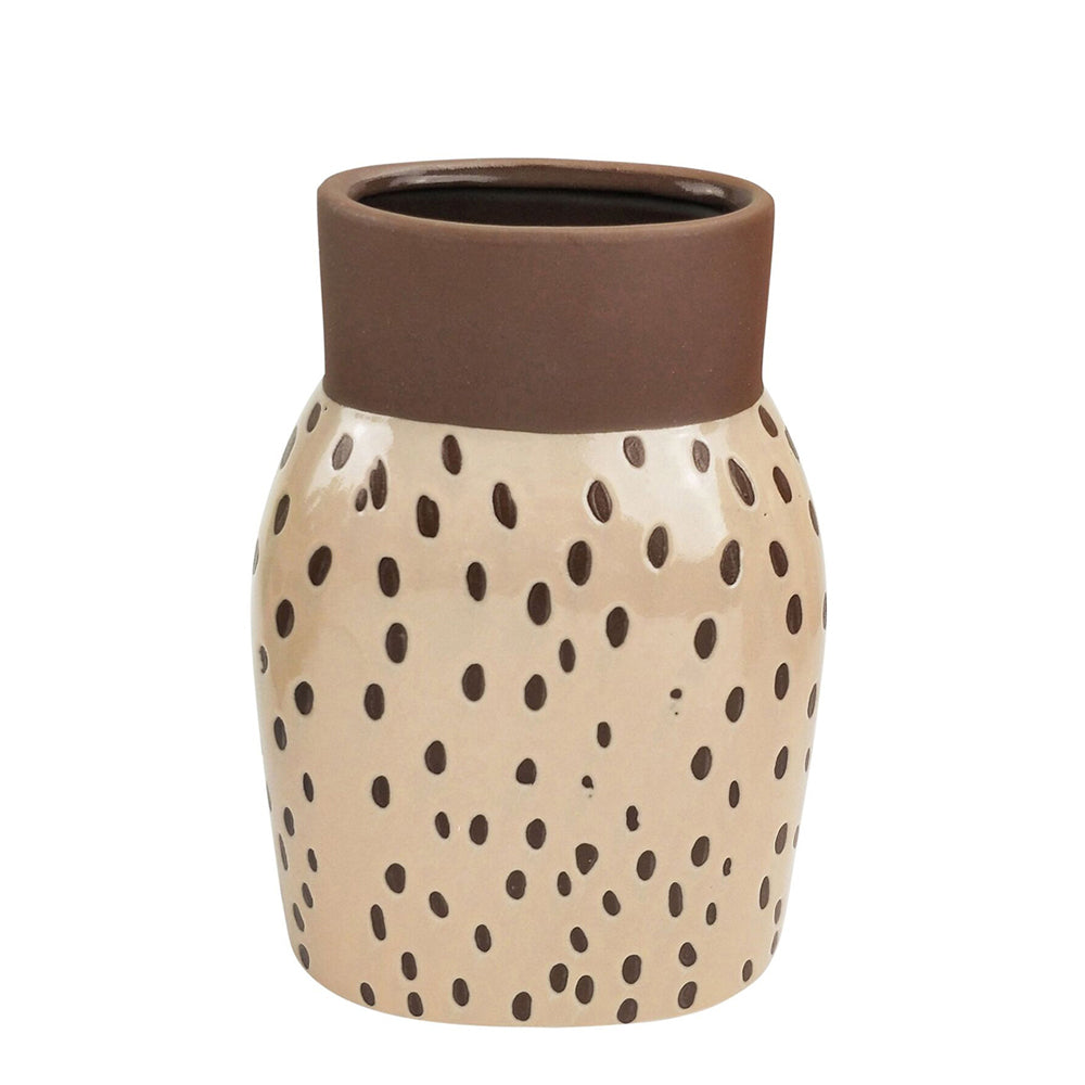 Urban Remy 18cm Ceramic Plant/Flower Vase Home Decor Display Pot Small Mocha