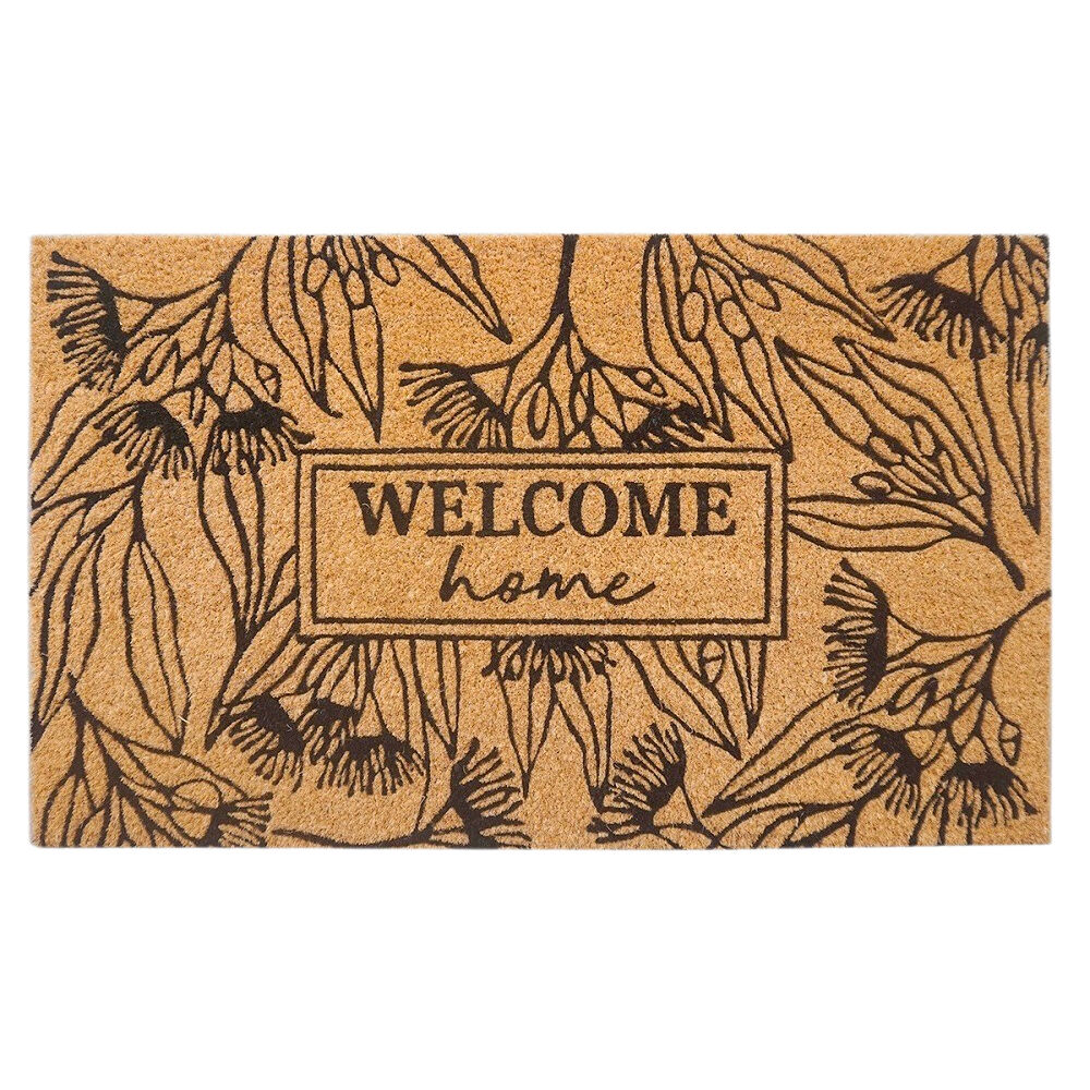 Urban Welcome Home Floor Doormat Coir/PVC Living Room Decor 45x75cm Black
