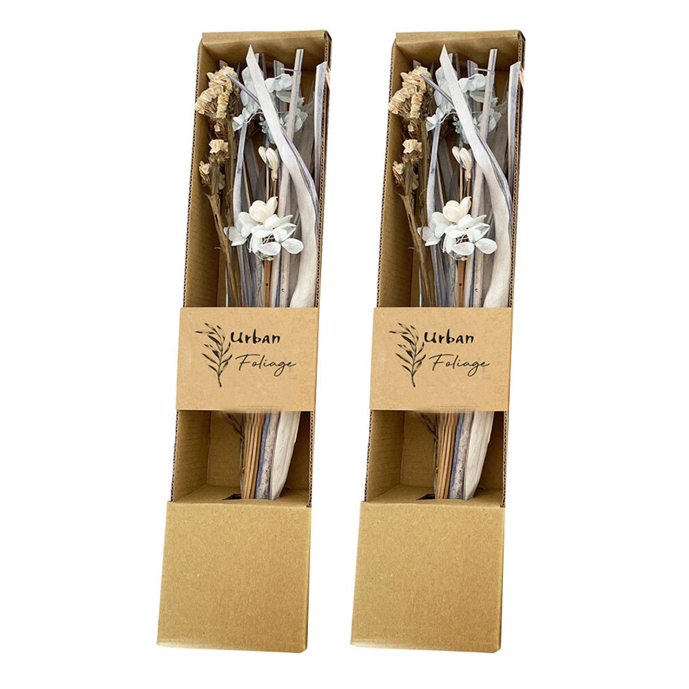 Urban Dried Floral 37cm Boxed Posie Flower Foliage Home/Room Decor Assorted (2 Pack)