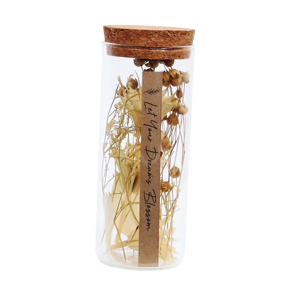 Urban Dried Floral Let Your Dreams Blossom 13cm Glass Jar Decor Display Natural
