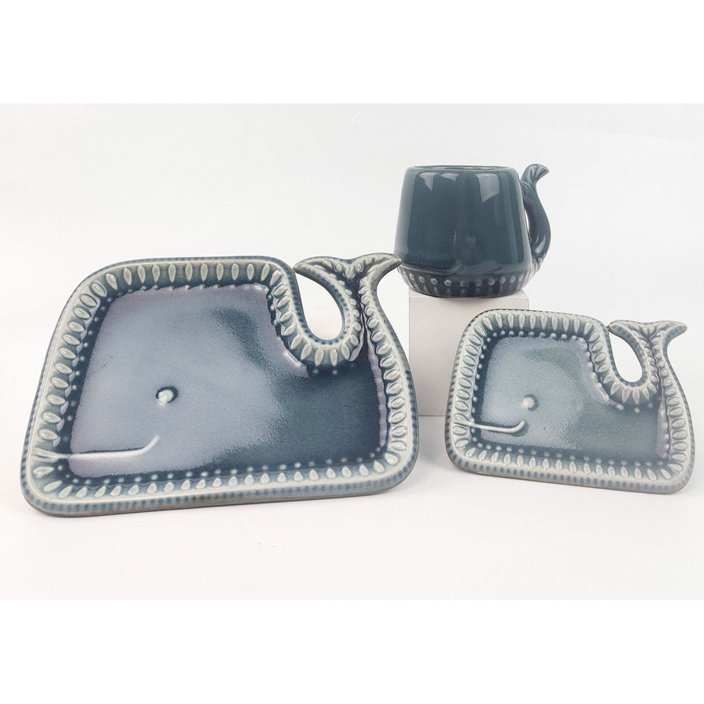 Urban Whale Mini 9cm Ceramic Planter Plant/Flower Home/Garden Decor Pot Navy (2 Pack) — image 2