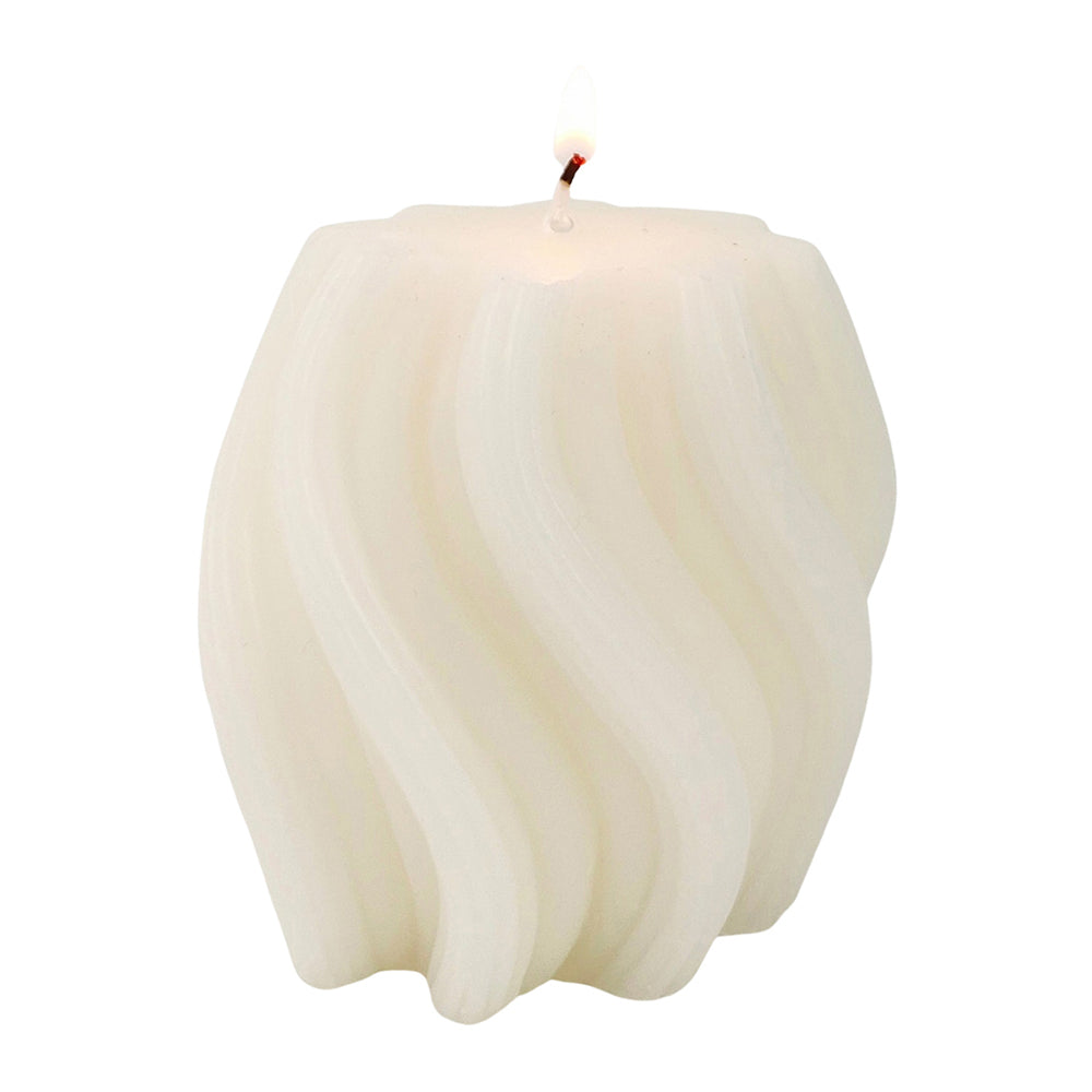 Urban Swirl 8cm Vanilla Scented Candle Home Fragrance Room Tabletop Decor Cream