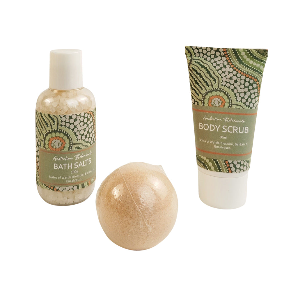 Urban ES Journey 100g Bath Salt/50g Bath Bomb/50ml Body Scrub Care Set Green (3 Pieces) — image 3