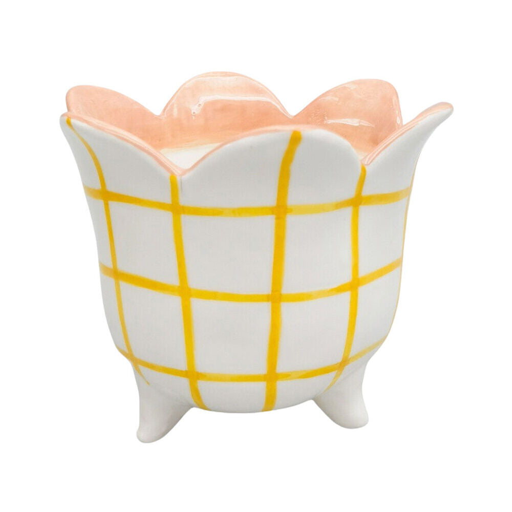 Urban 15x13cm Peach/Yellow Ceramic Halcyon Outdoor Planter Pot
