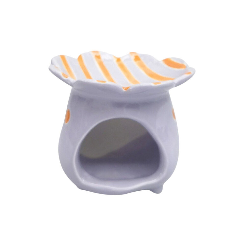 Urban 10x11cm Mauve/Orange Ceramic Halcyon Tealight Candle Oil Burner