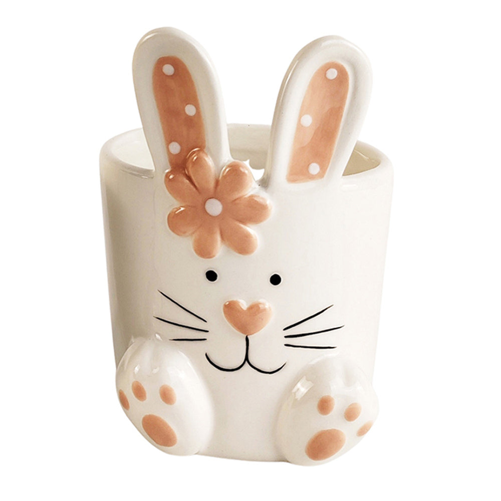 Urban 11cm Country Bunny Plant/Flower Pot Home/Garden Decor Sage/Pink Assort