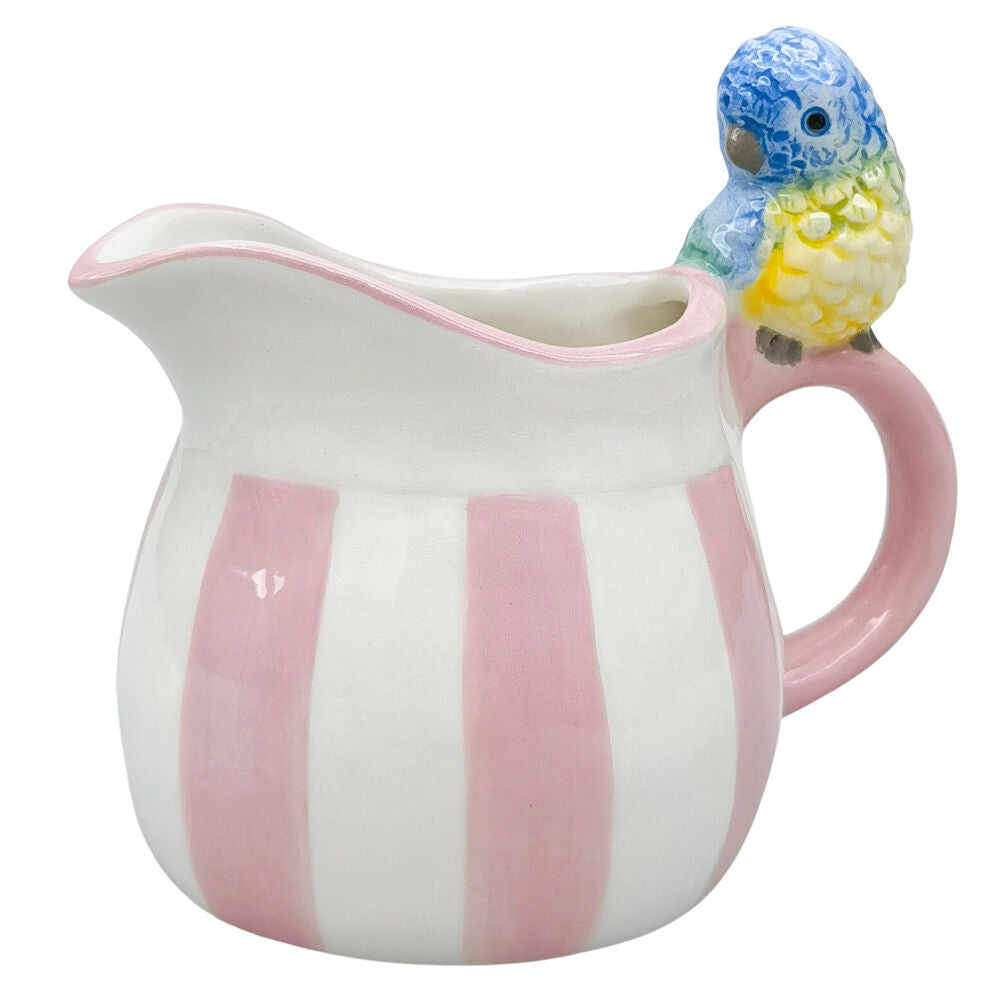 Urban Ceramic Perdy Parrot Pitcher Beverage Serving Jug 13x12cm Pink (2 Pack) — image 2