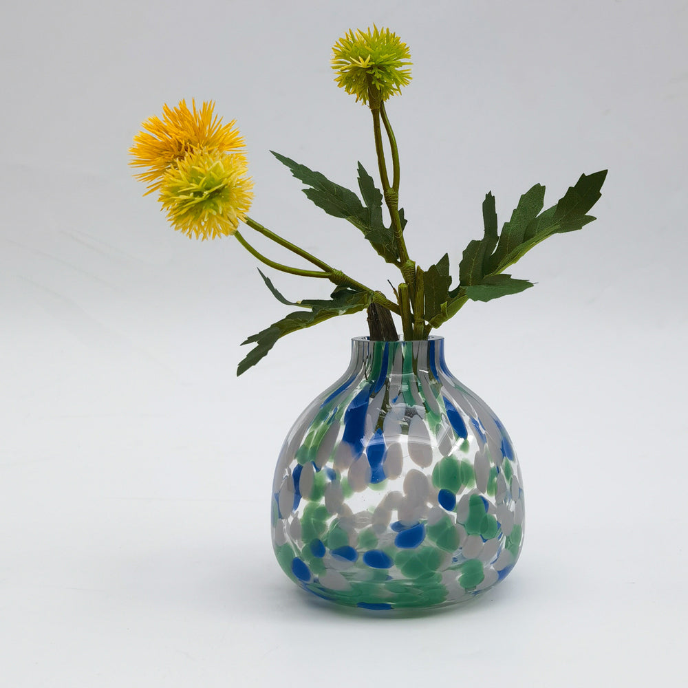 Urban Jaslyn Speckle Glass Bud Flower Vase Green Decorative Home Decor (3 Pack) — image 3