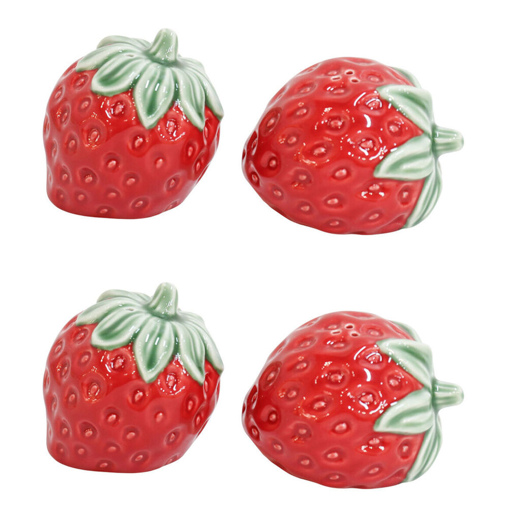 Urban 2pc Urban Ceramic Strawberry Salt and Pepper Shakers Set 18x8cm Red (2 Pack)