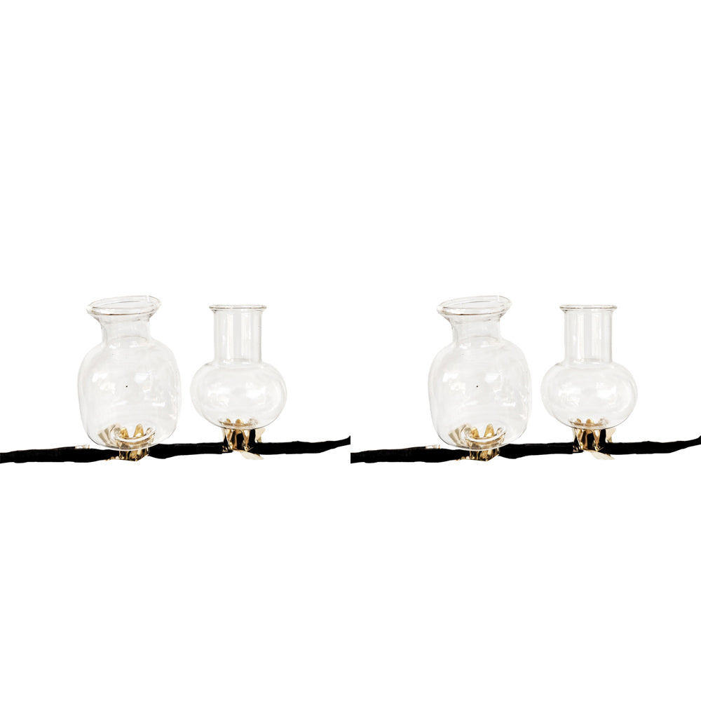 Urban Products Decorative Kinkora Tube Clip Flower Vases Home Decor Clear (4 Pieces)