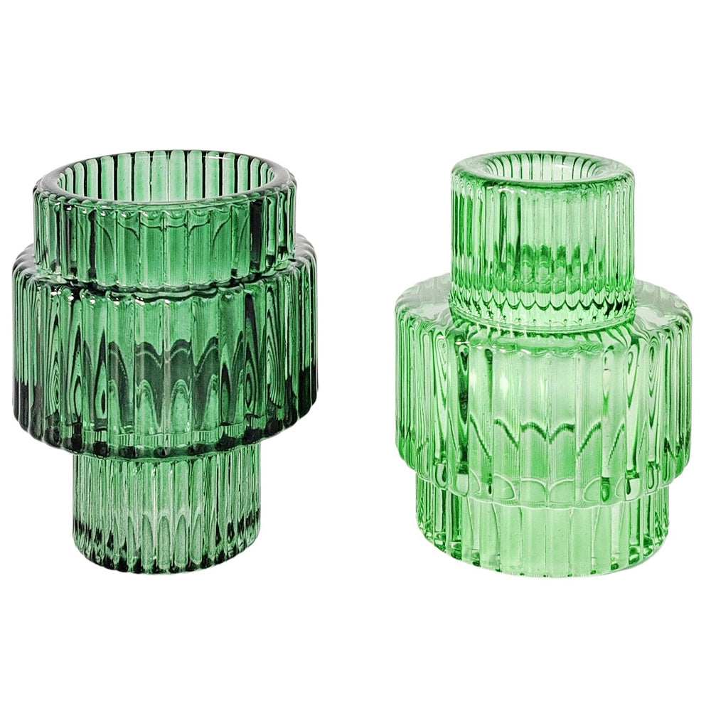 Urban Products Kinkora Home Decor Decorative Glass Candle Holder Green 10cm