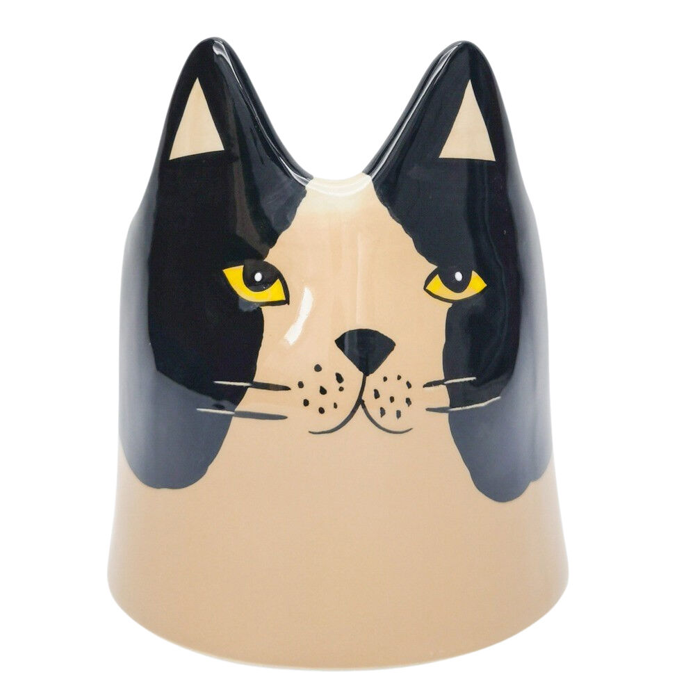 Urban Bailey Cat Ceramic Planter Flower/Plant Pot Decor 14cm Black/White (2 Pack) — image 2