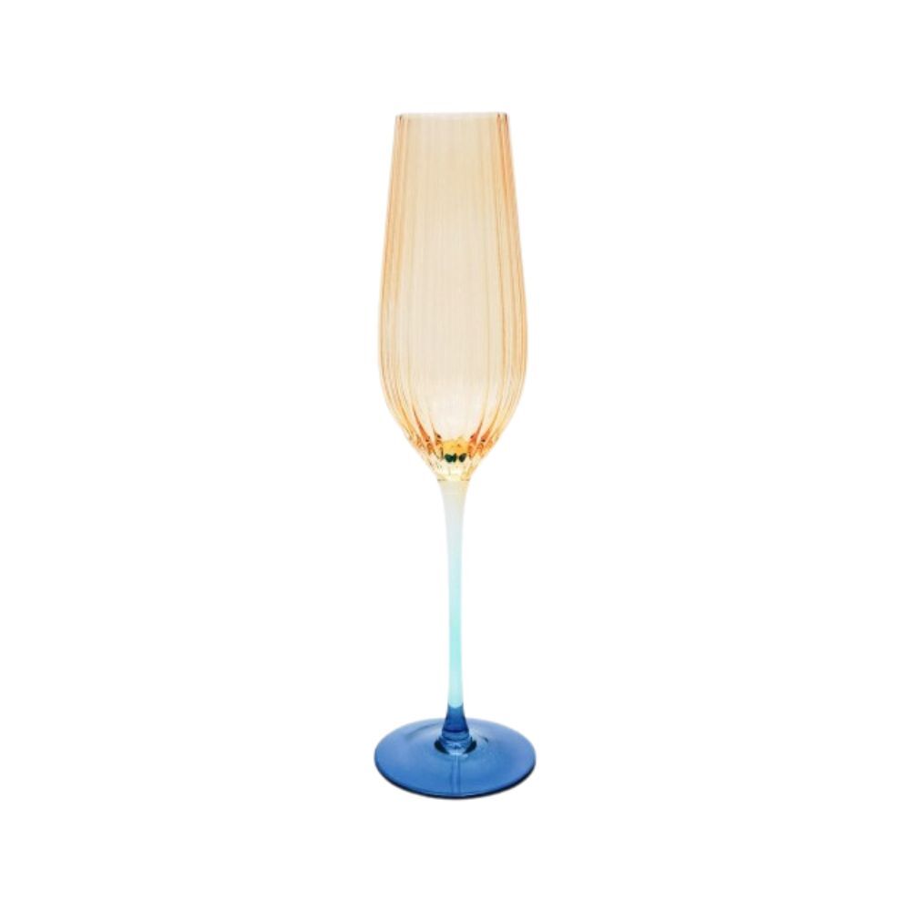 Urban Ellie Ombre Champagne Glass Party Cup Glassware Amber/Blue 26cm (2 Pieces) — image 3