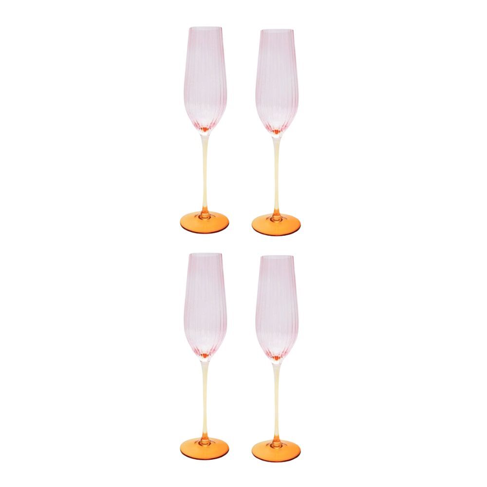 Urban 2pc Urban Ellie Ombre Champagne Glass Wine/Spirits Party Cup PNK/Yellow 26cm (2 Pack)