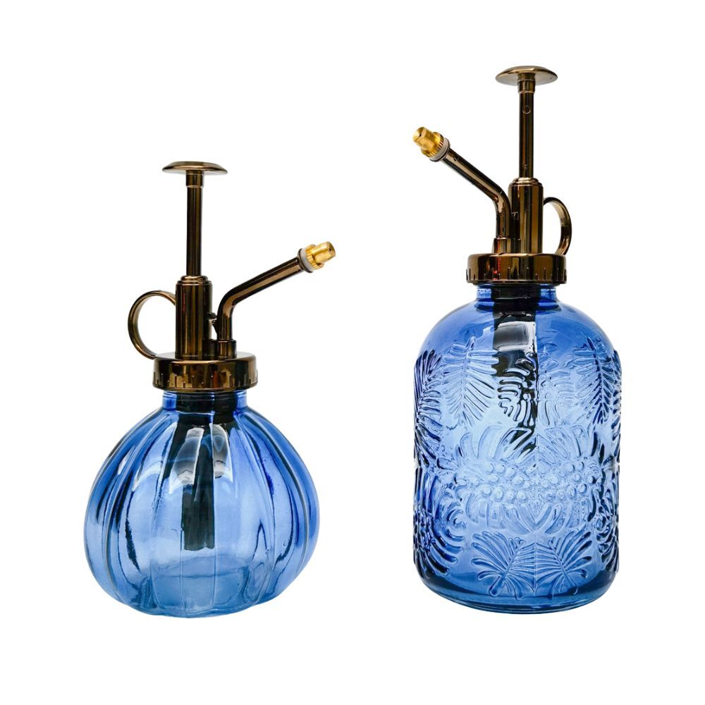 Urban Glass Water Mister Garden Plant/Flower Watering Container Blue 16cm — image 2