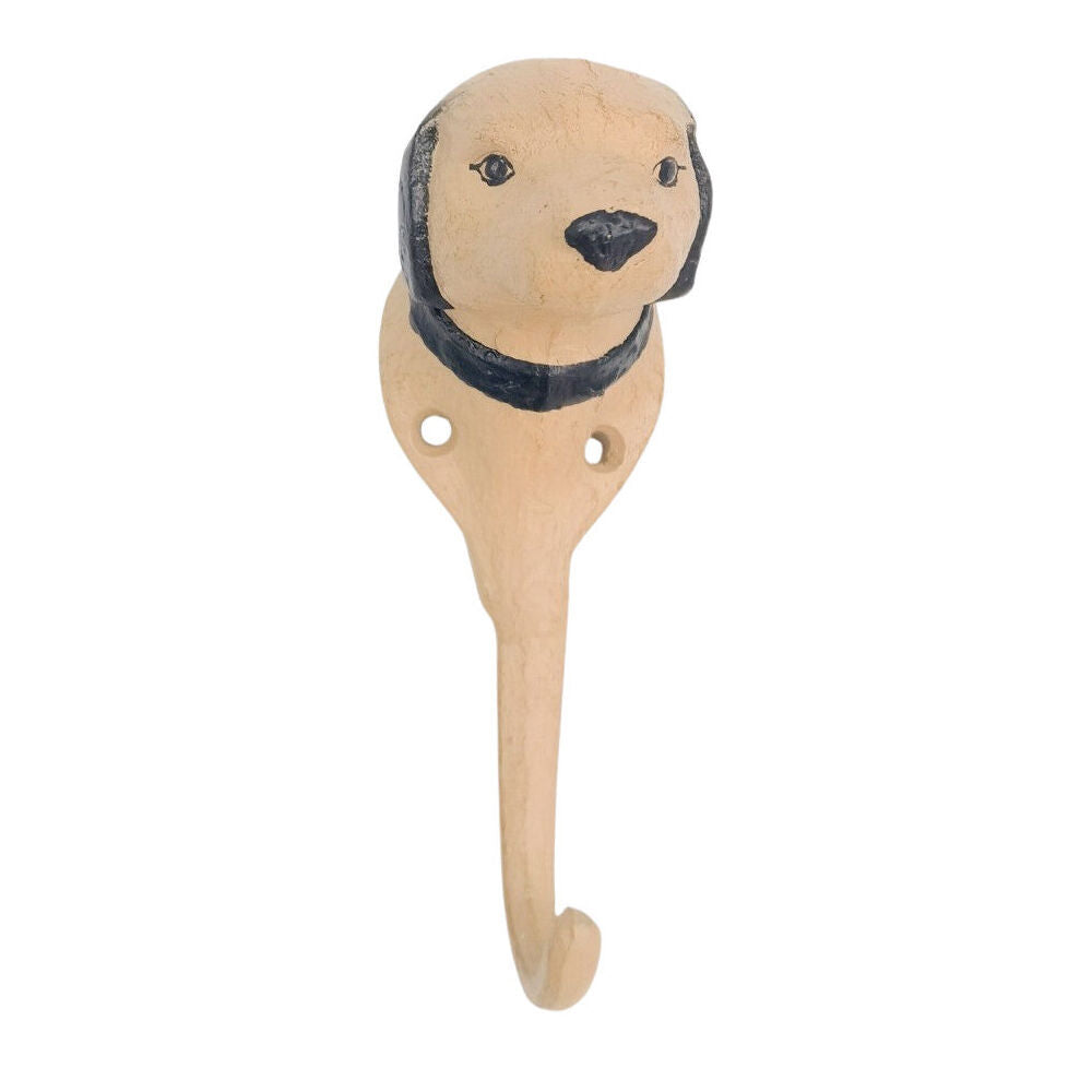 Urban Metal Dog Decorative Hanging Wall Hook 14x8cm Beige/Brown (2 Pack) — image 2