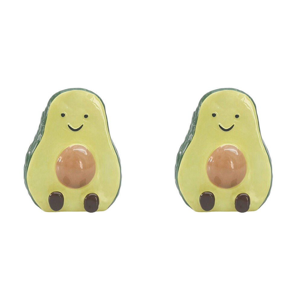 Urban Ceramic Aimee Avocado Friends Vessel Decorative Vase 12x10cm Green (2 Pack)