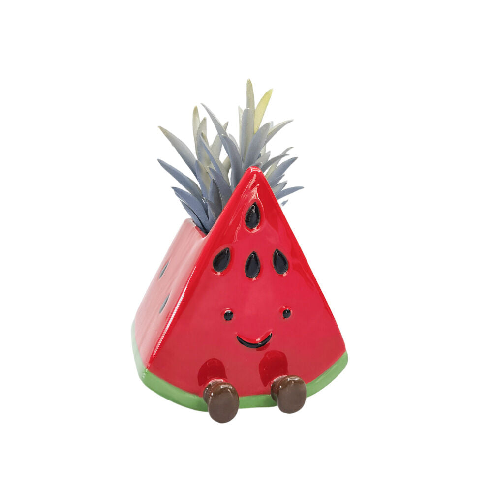 Urban 12x11cm Red Ceramic Winnie Watermelon Friends Vessel Decorative Vase — image 3