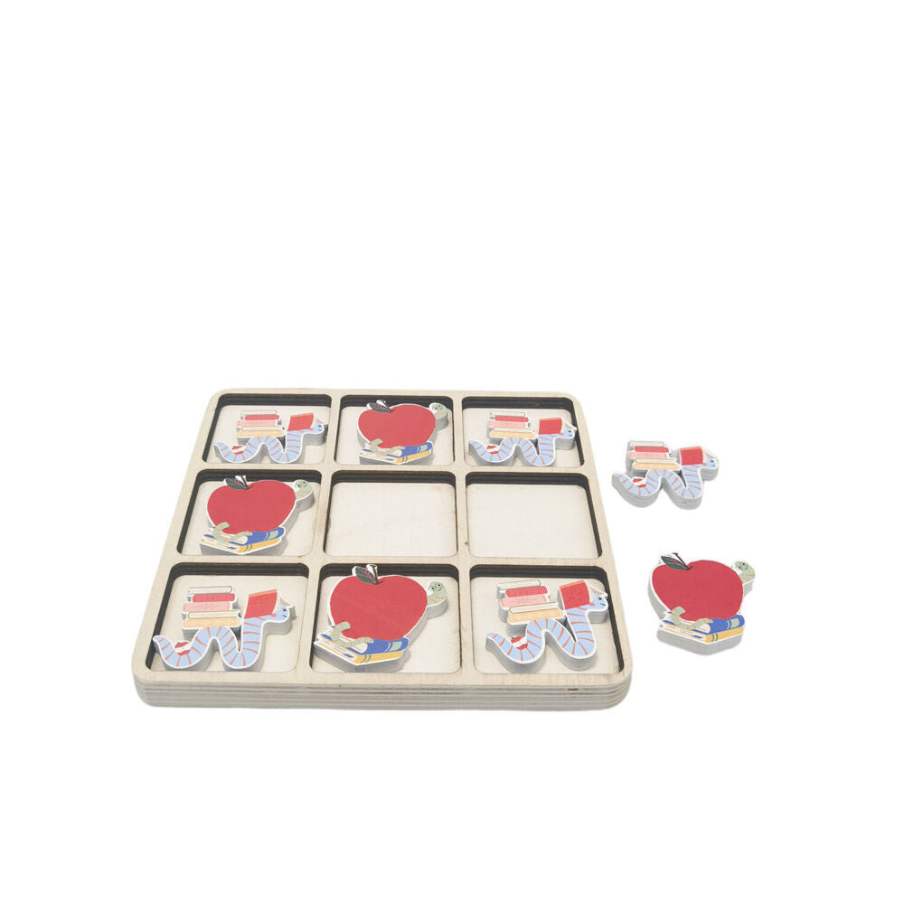 Urban Cat/Dog and Bookworm Tic Tac Toe Wooden Board Game Set 17cm (2 Pieces) — image 7