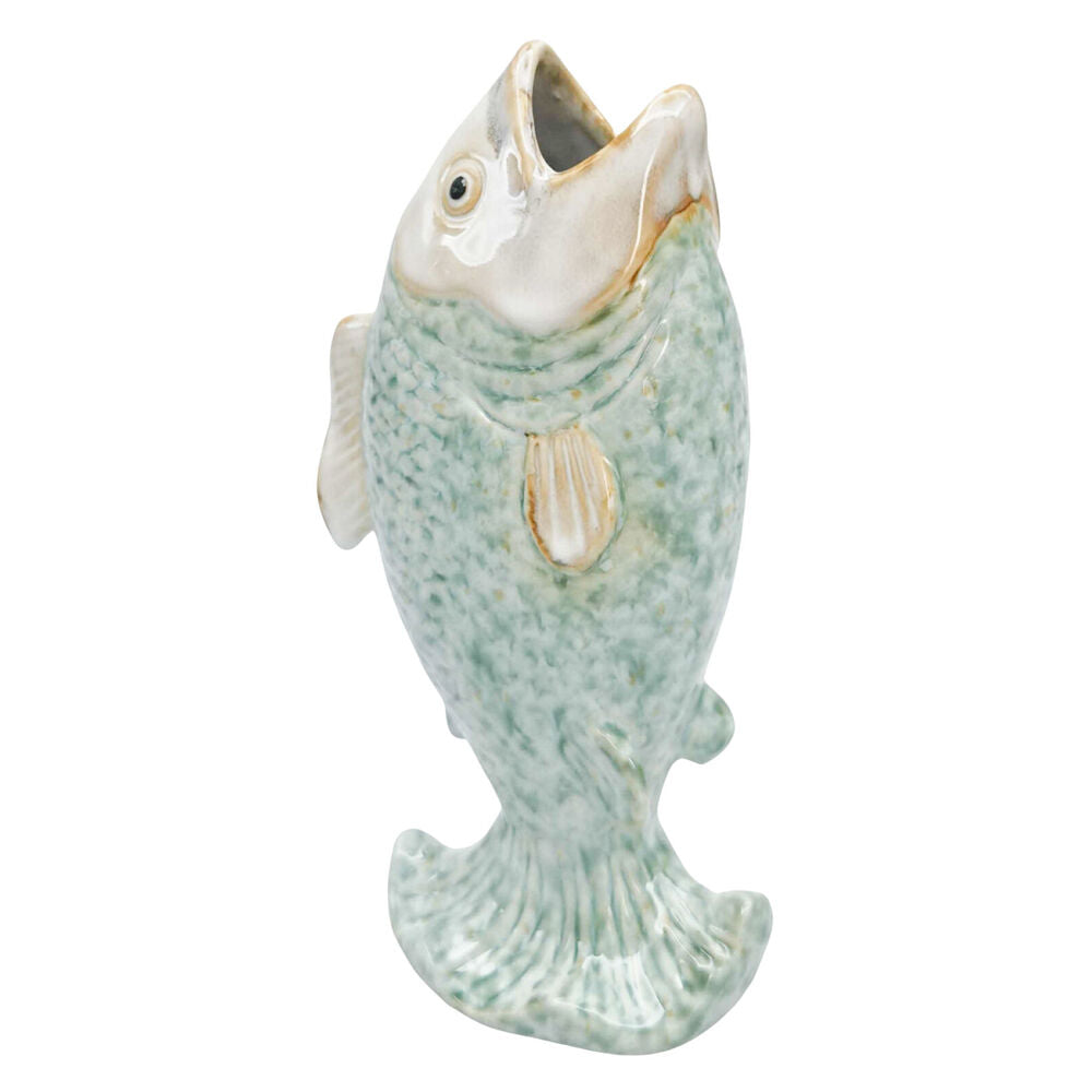 Urban 20x11cm Green Ceramic Reef Fish Home Decor Flower Vase