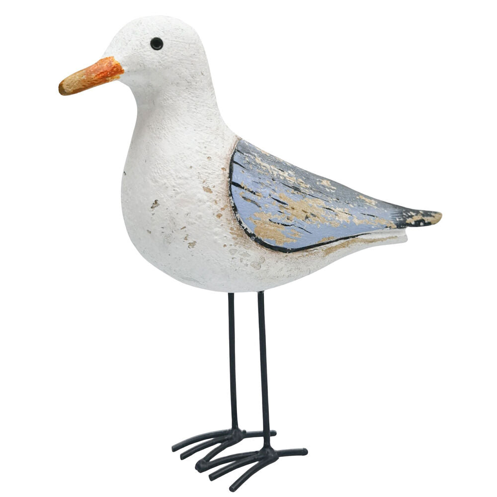 Urban 17x19cm White Wooden Drift Seagull Decorative Ornament