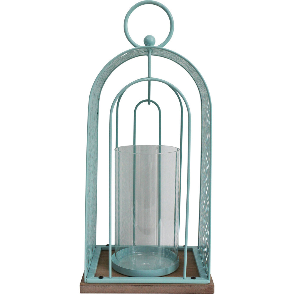 LVD Lantern Metal/Wood/Glass 41cm Candle Decorative Display Large Sky — image 2