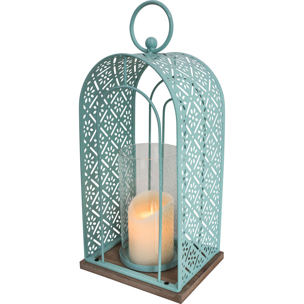 LVD Lantern Metal/Wood/Glass 41cm Candle Decorative Display Large Sky