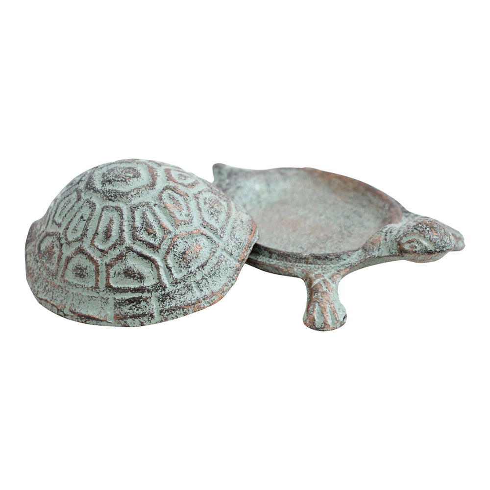 LVD Cast Iron 10cm Keyhide Tortoise Storage Trinket Tray Home Organiser Decor Green — image 2