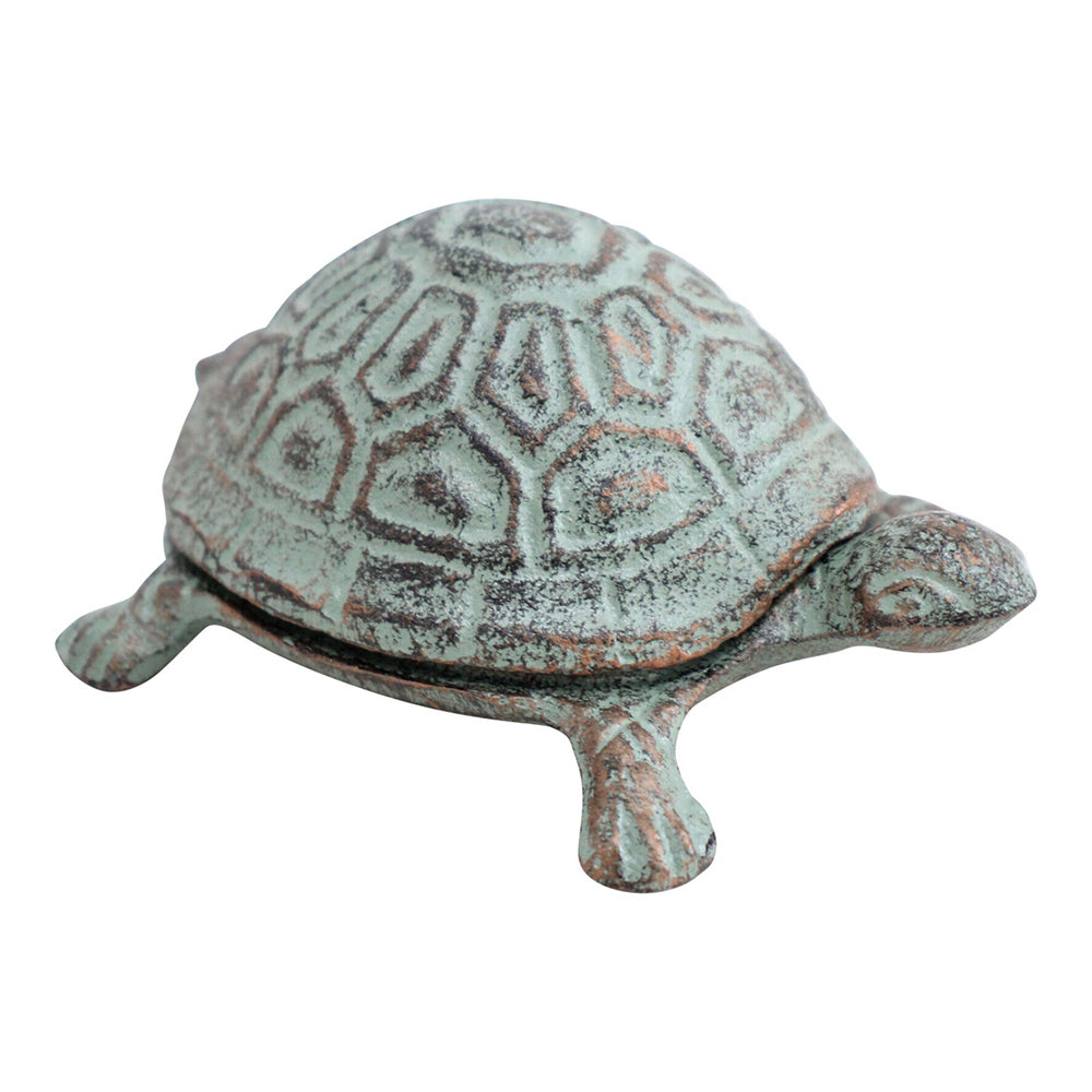 LVD Cast Iron 10cm Keyhide Tortoise Storage Trinket Tray Home Organiser Decor Green