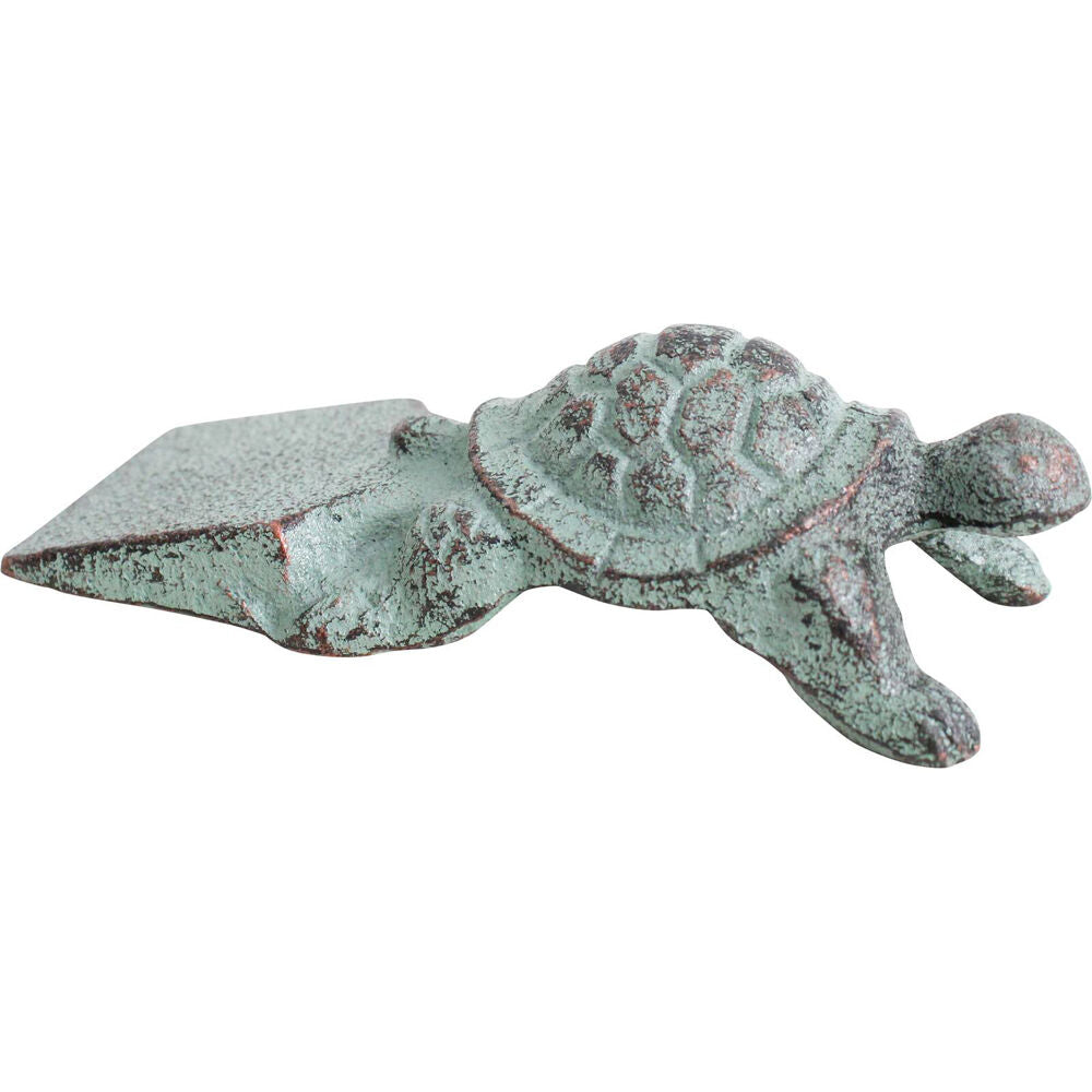 LVD Doorstop Turtle Cast Iron Door Stopper Home/Office Decor 13cm Green