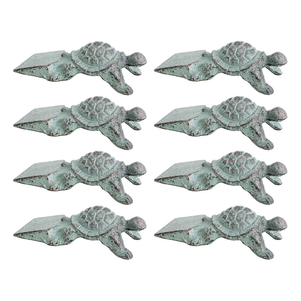 LVD Doorstop Turtle Cast Iron Door Stopper Home/Office Decor 13cm Green (8 Pack)
