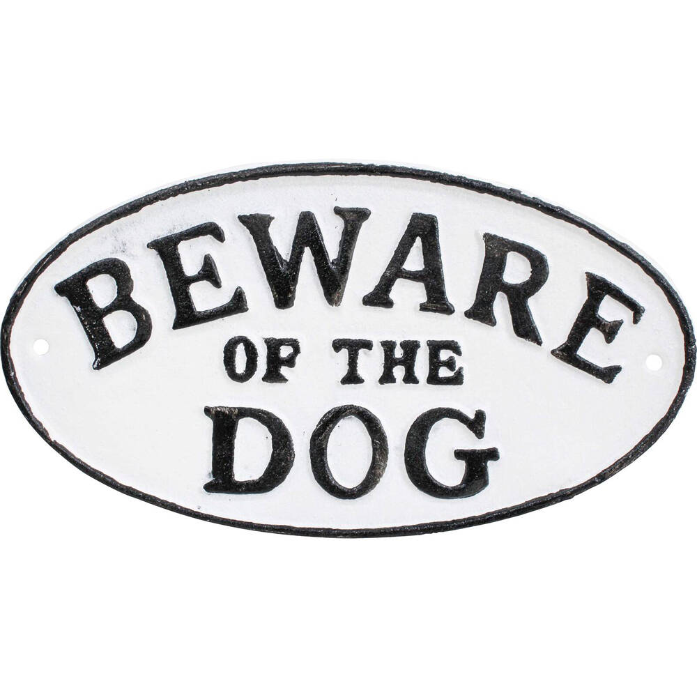 LVD Sign Beware Dog Wall Mount Outdoor Garden/Patios Display Decor 23x12.5cm (2 Pack) — image 2