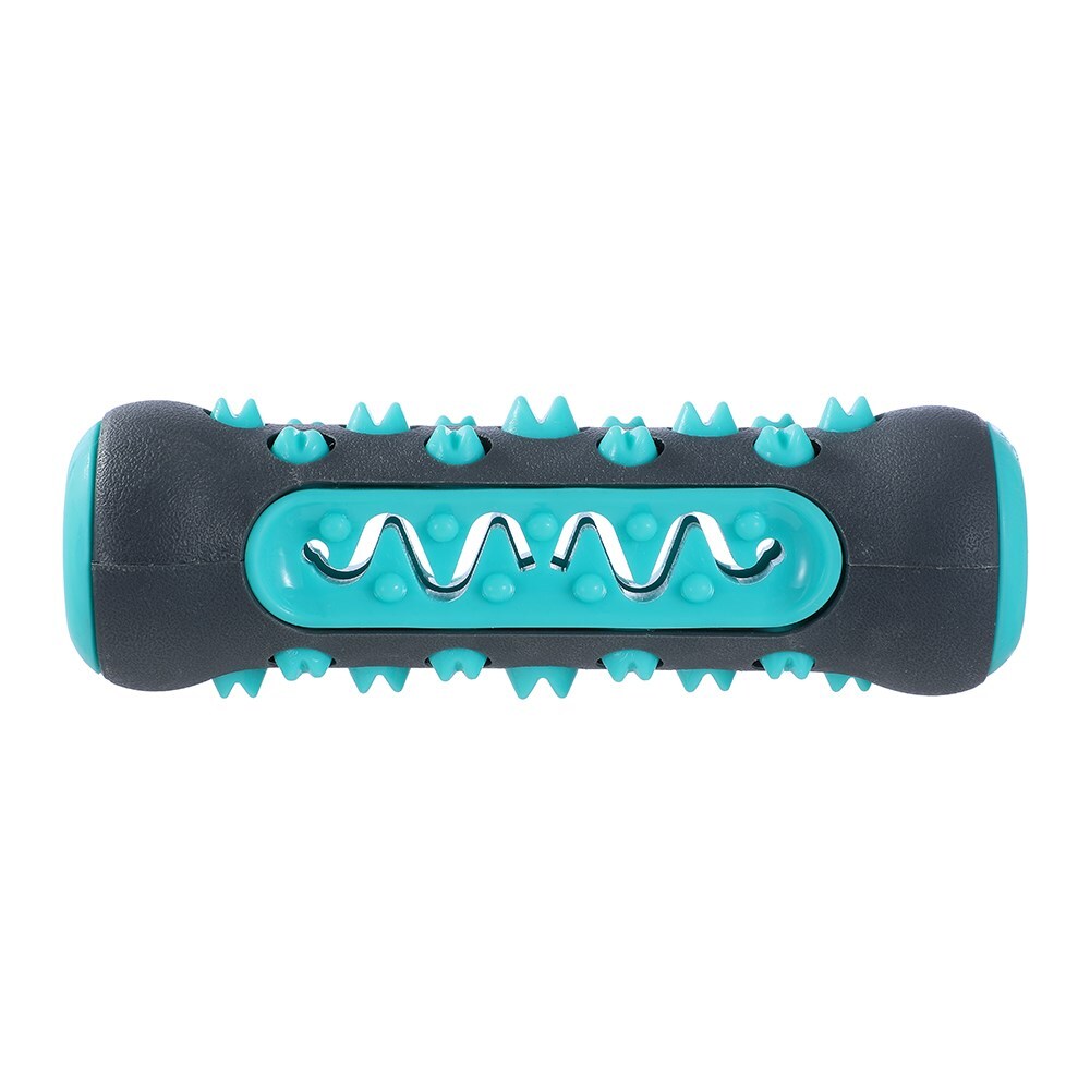 Paws and Claws Paws & Claws Dog/Pet 15cm Rubber Treat Roller Bone Dental Chew Toy Black/Teal — image 2