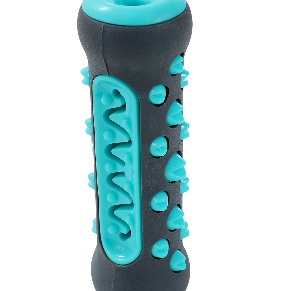 Paws and Claws Paws & Claws Dog/Pet 15cm Rubber Treat Roller Bone Dental Chew Toy Black/Teal — image 4