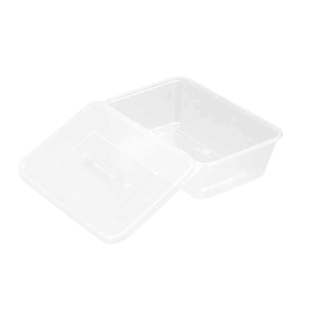 Lemon and Lime Reusable Takeaway Food Storage Container Box Rectangular 750ml (40 Pieces) — image 7