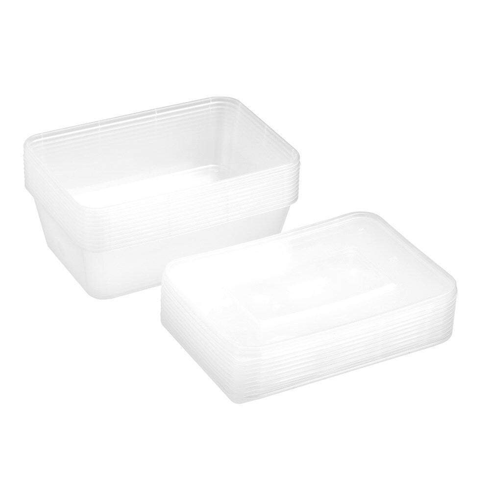 Lemon and Lime Reusable Takeaway Food Storage Container Box Rectangular 750ml (40 Pieces) — image 5