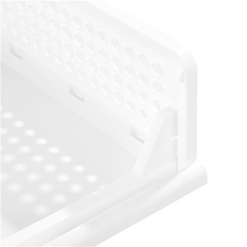 Boxsweden Foldaway 42.5x14cm Stackable Storage Basket/Organiser Medium White (2 Pack) — image 7