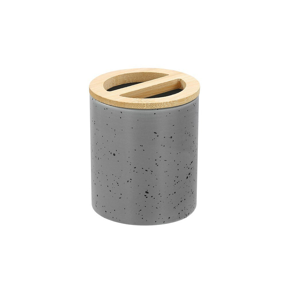 Boxsweden Bano 8x10cm Ceramic Toothbrush Holder - Grey Speckle (3 Pack) — image 2