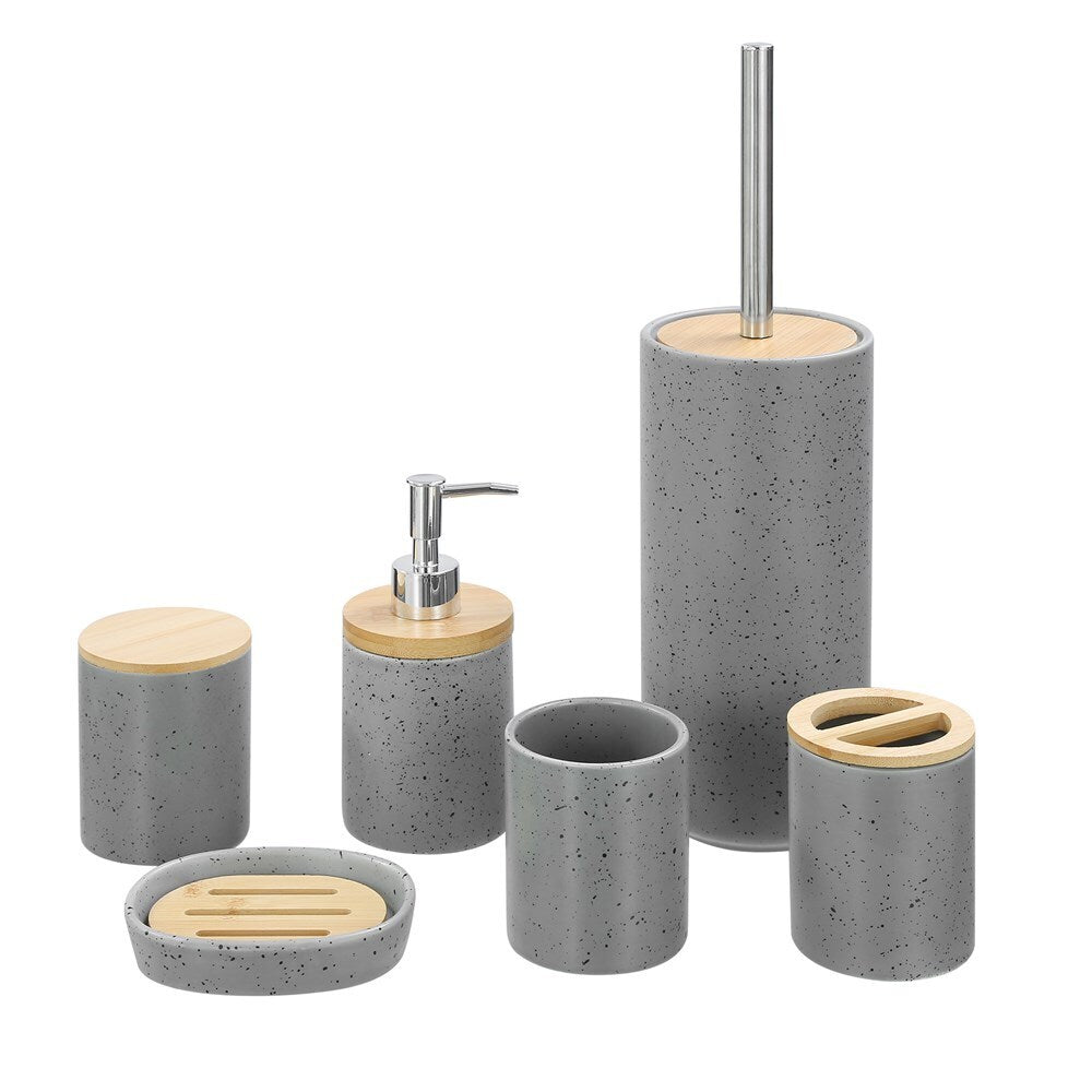 Boxsweden Bano 8x10cm Ceramic Toothbrush Holder - Grey Speckle (3 Pack) — image 5