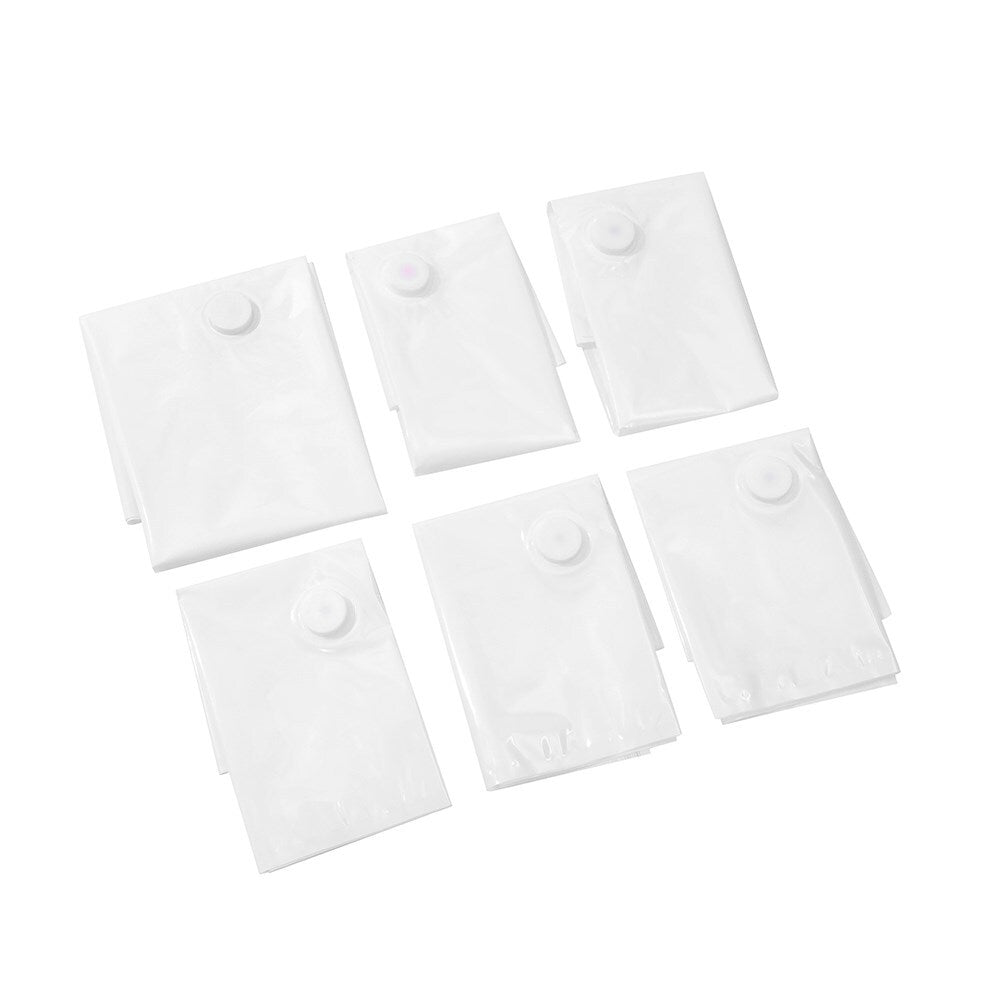 Boxsweden Kloset M/L/XL Vac Storage Bags Organiser For Clothes/Quilts Clear (6 Pieces) — image 2