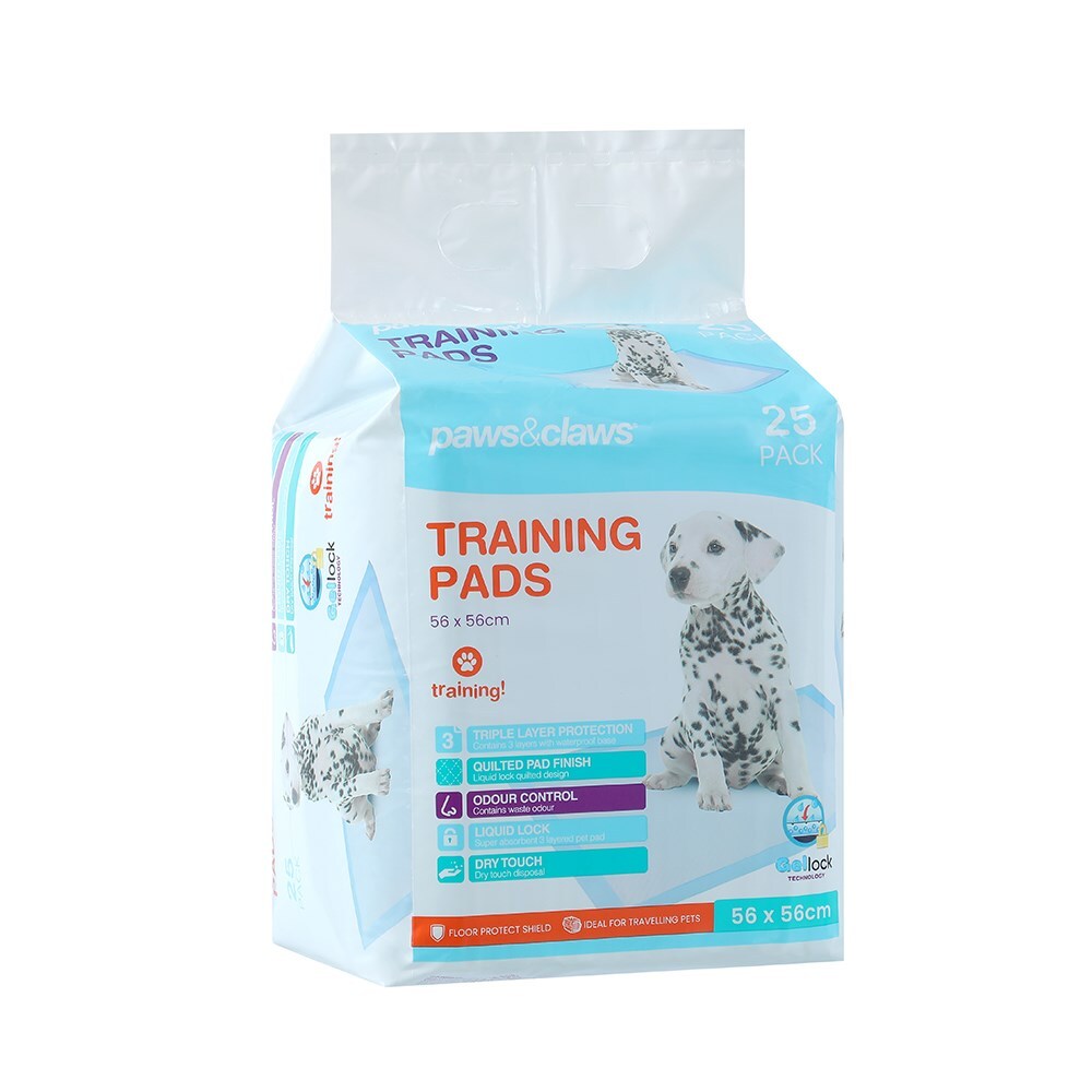 Paws and Claws 25PK Paws & Claws 56cm Quilted Antibacterial Training Pads Indoor Absorbent (4 Pack) — image 3