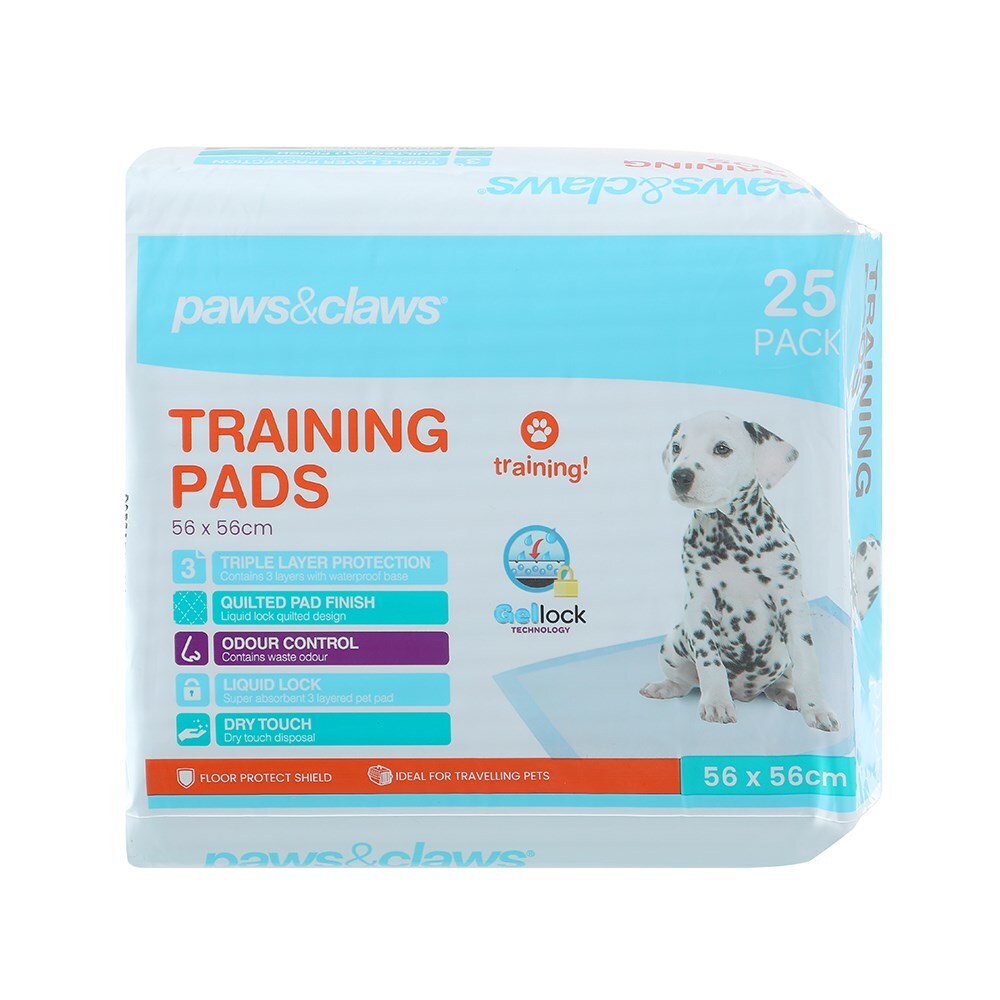 Paws and Claws 25PK Paws & Claws 56cm Quilted Antibacterial Training Pads Indoor Absorbent (4 Pack) — image 5
