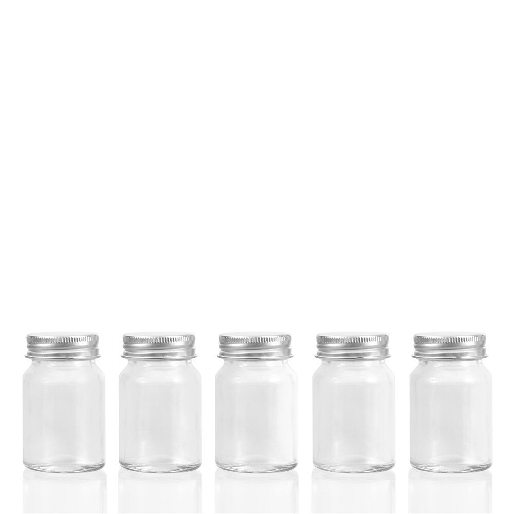 Lemon and Lime 6x 5PK 50ml Mini Round Jar Capri Glass with Lid Set — image 4