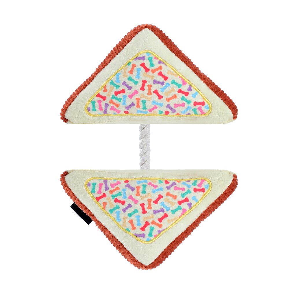 Paws and Claws Pawsnclaws 23cm Aussie Legends Fairy Bread w/ Squeaker Dog/Pet Plush Toy (6 Pack) — image 3