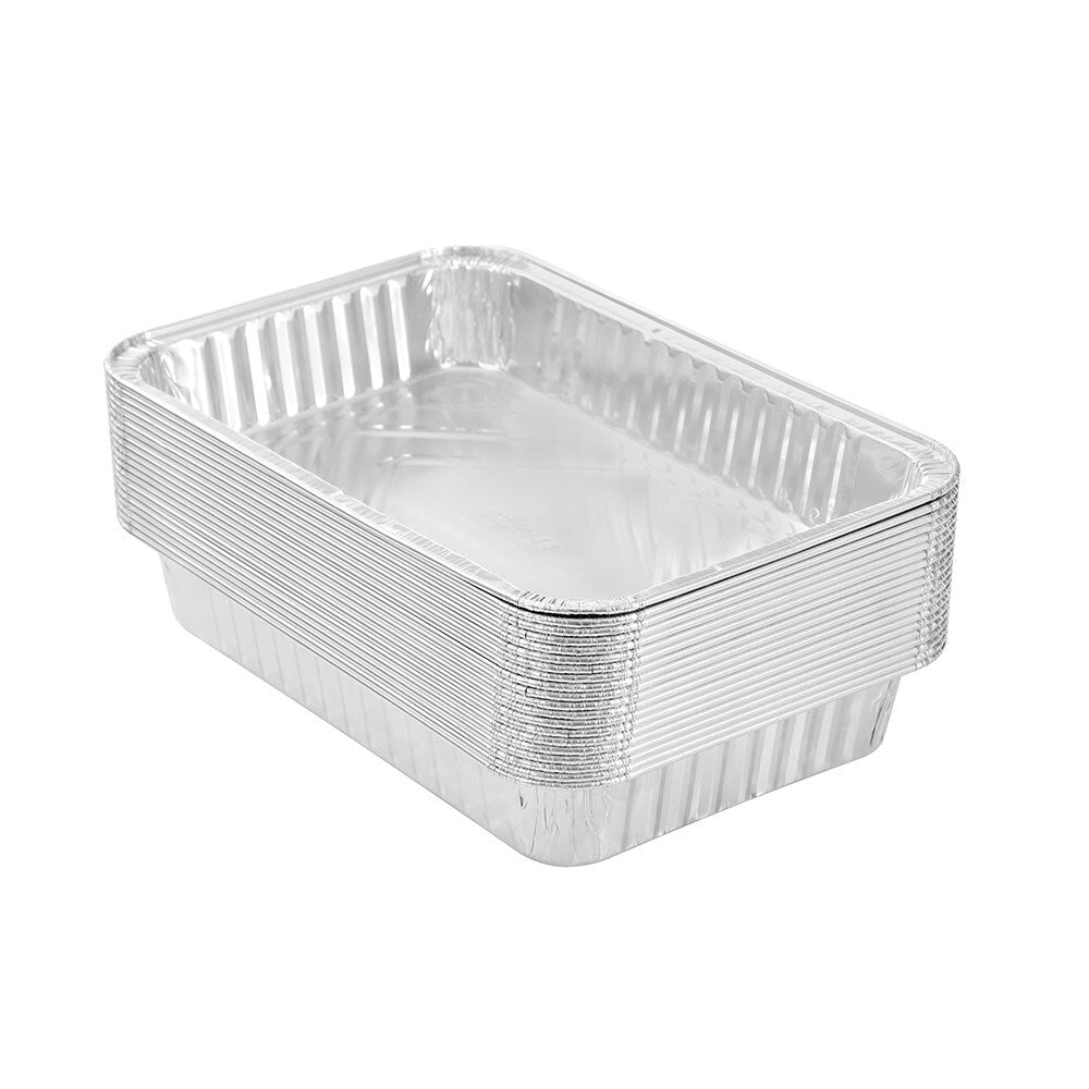 Lemon and Lime Lemon & Lime Value BBQ Foil Tray Container Rectangle 31.5x21.5cm Silver (20 Pieces) — image 2