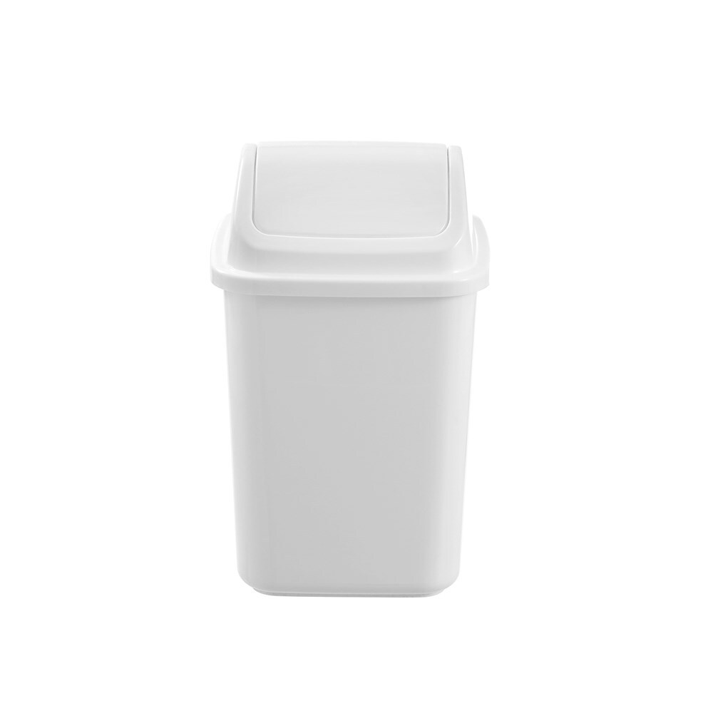 Boxsweden 5L/28cm Swing Top Bin Trash Garbage/Waste Storage Container White (4 Pack) — image 3