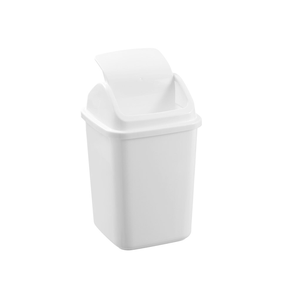 Boxsweden 5L/28cm Swing Top Bin Trash Garbage/Waste Storage Container White (4 Pack) — image 5