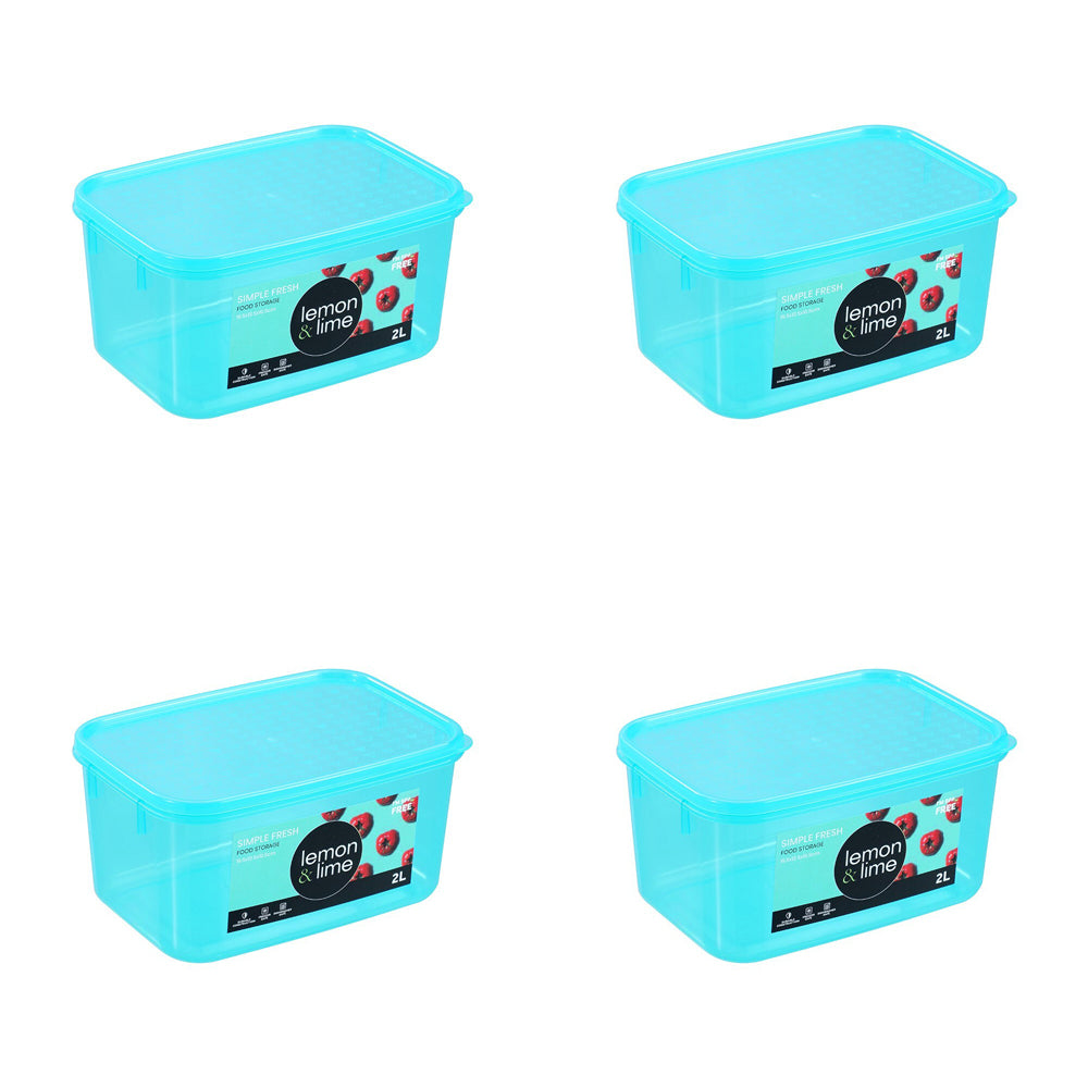 Lemon and Lime 2L Simple Fresh Food Storage Reusable Container Assort (24 Pieces)
