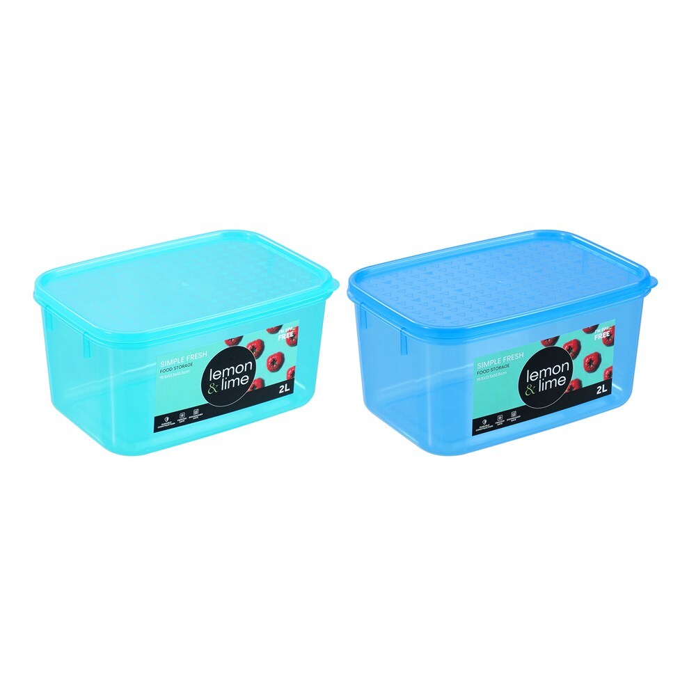 Lemon and Lime 2L Simple Fresh Food Storage Reusable Container Assort (24 Pieces) — image 3
